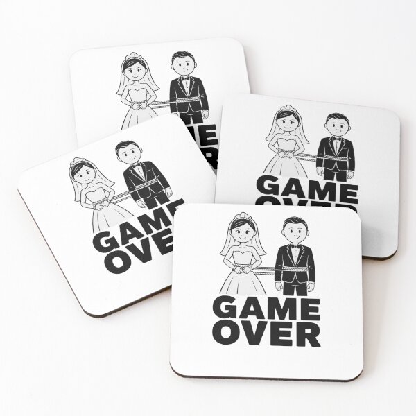 Item preview, Modern Trendy Funny Wedding Game Over Just Married designed and sold by SOUFIANE1991.