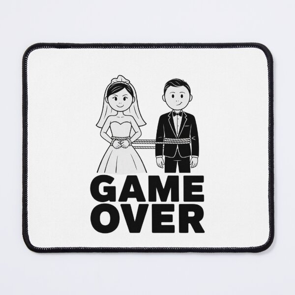 Item preview, Modern Trendy Funny Wedding Game Over Just Married designed and sold by SOUFIANE1991.