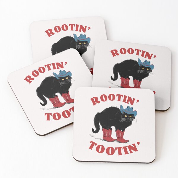 Item preview, Rootin’ Tootin’ Cowboy Cat – Funny Western Black Cat Art designed and sold by ArmyAbodo.