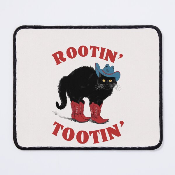 Item preview, Rootin’ Tootin’ Cowboy Cat – Funny Western Black Cat Art designed and sold by ArmyAbodo.