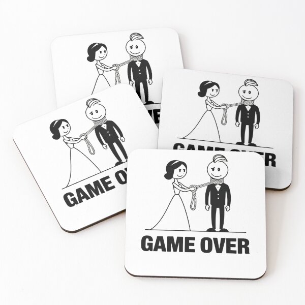 Item preview, Modern Trendy Funny Wedding Game Over Just Married designed and sold by SOUFIANE1991.