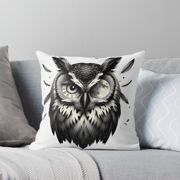 Item preview, Realistic Owl Portrait - Black and White Wildlife Art designed and sold by AbdS07.