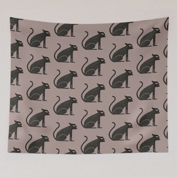 Item preview, Tribal Folk Art Panther Illustration (Neutral Tones) designed and sold by WIKKI-White.