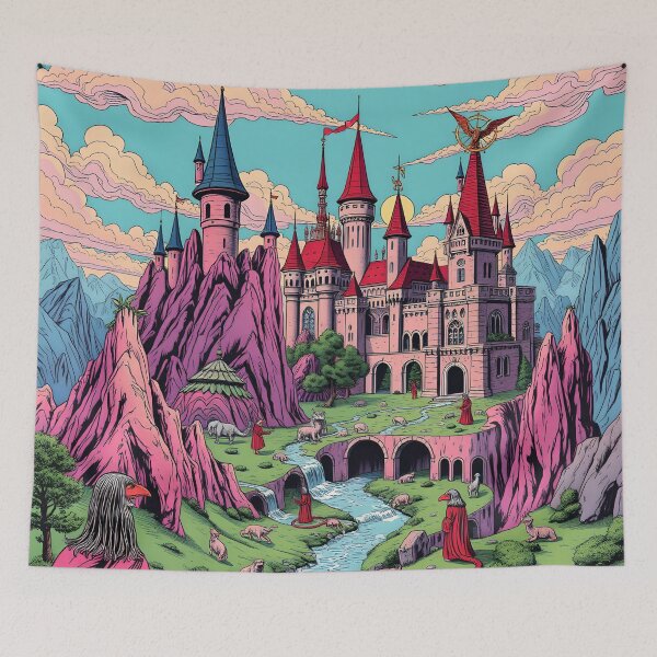 Item preview, Fantasy Castle Landscape - Fairy Tale Pop Art designed and sold by AbdS07.