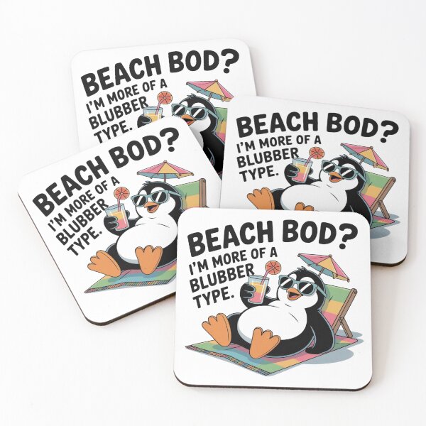 Item preview, Beach Body I’m More of a Blubber Bod Type,  Funny Penguin Beach Body Shirt – Blubber Bod Type Humor Tee – Body Positivity Animal Sticker  designed and sold by podlook.