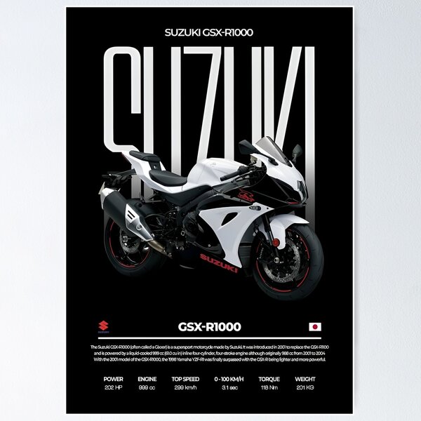 Item preview, Suzuki GSX R1000 Sportbike Profile High Performance Motorcycle designed and sold by thundergearshop.