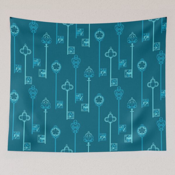 Item preview, Unlocking Secrets: Vintage Hand-Drawn Keys with QR Codes designed and sold by Starpuffdesign.