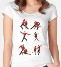 salsa dancers Women's Fitted Scoop T-Shirt