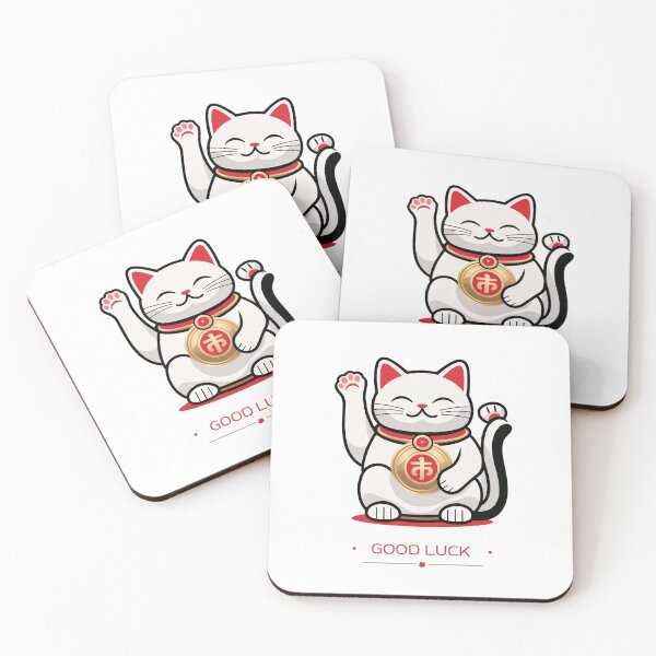 Item preview, Lucky Maneki-neko – Minimal Cat Charm designed and sold by 0606PM.