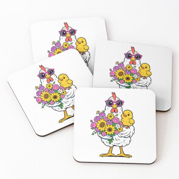 Item preview, Sunny Chicken & Chick – Flower Power Farm Style designed and sold by JunsH.