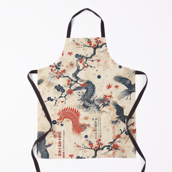 Item preview, Japanese Dragons Birds Maples designed and sold by KaitoJapanDesign.