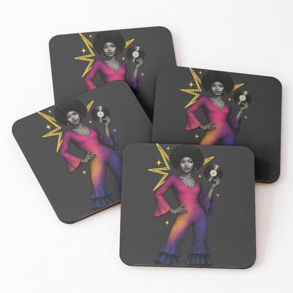 Item preview, Disco Diva 70s Fashion Icon Retro Vinyl Dance Design designed and sold by Shoot-The-Moon.