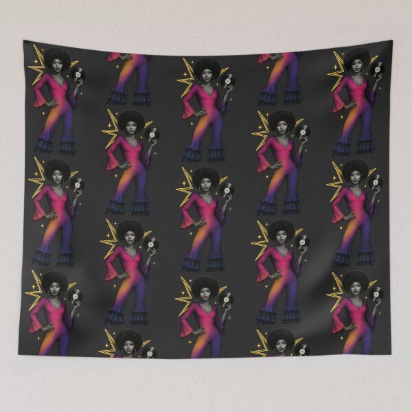 Item preview, Disco Diva Ícono de la moda de los 70 Diseño de baile de vinilo retro designed and sold by Shoot-The-Moon.