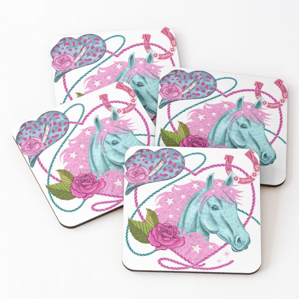 Item preview,  Cowgirl horse with pink hair designed and sold by pinkyfish1010.