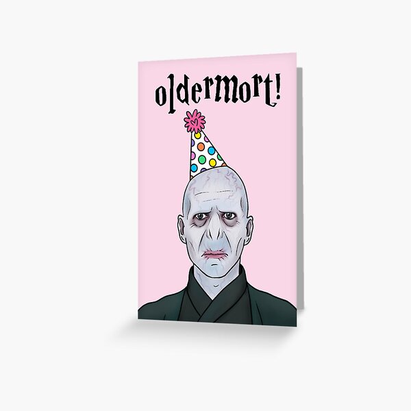 Item preview, Oldermort greeting card designed and sold by Splendid Scibbles.