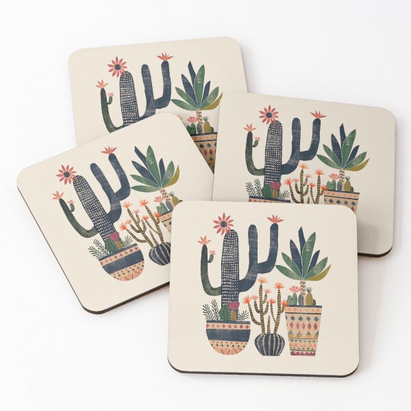 Item preview, Folk Art Cactus Trio – Boho Southwestern Plant Decor | Desert Vibes designed and sold by doingly.