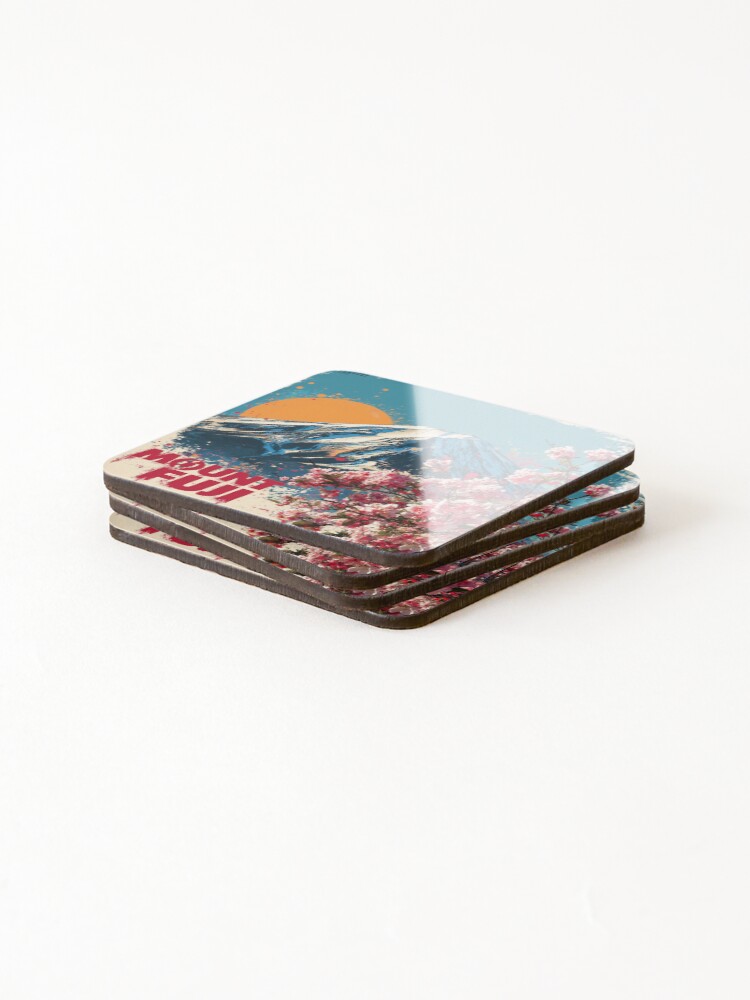 Thumbnail 4 of 5, Coasters (Set of 4), Mount Fuji designed and sold by Rtymer.