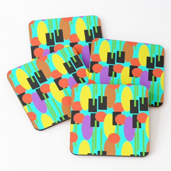Item preview, 60s Wallpaper design on teal background designed and sold by TerenceLacey.