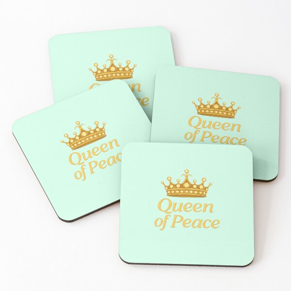 Item preview, Queen of Peace – Golden Crown & Glow Typography designed and sold by Tami0673.