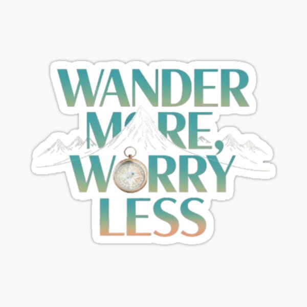 Item preview, Wander More, Worry Less – Minimalist Travel Typography Design designed and sold by Simasnaal.