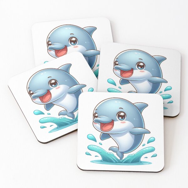 Item preview, Playful Baby Dolphin - Cute Ocean Animal Cartoon designed and sold by Confuzz1ed.
