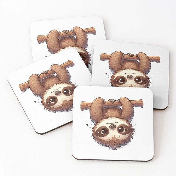 Item preview, Hanging Baby Sloth - Cute Lazy Cartoon Animal designed and sold by Confuzz1ed.