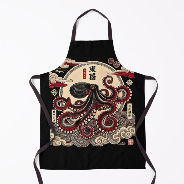 Item preview, Japanese Art Octopus Gyotaku Calligraphy Harajuku designed and sold by Kimberley King Art King Art.