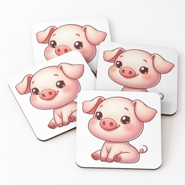 Item preview, Cheerful Baby Piglet - Cute Farm Animal Cartoon designed and sold by Confuzz1ed.