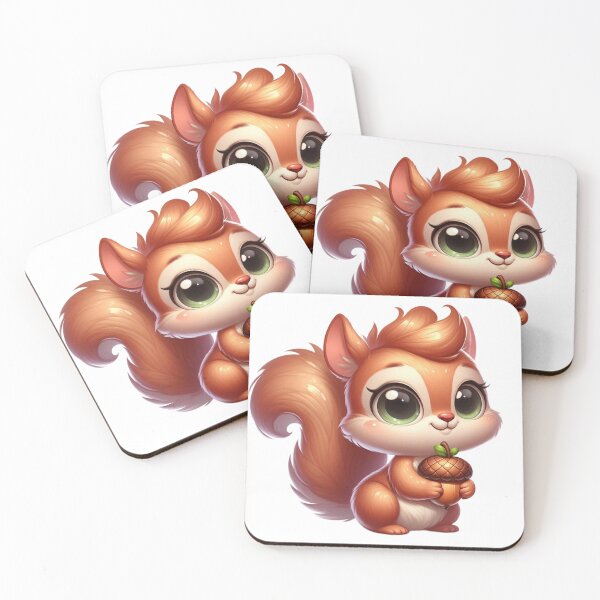 Item preview, Baby Squirrel with Acorn - Cute Forest Cartoon designed and sold by Confuzz1ed.