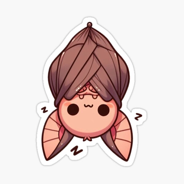 Item preview, Wrapped-Up Baby Bat - Cute Sleepy Cartoon Creature designed and sold by Confuzz1ed.