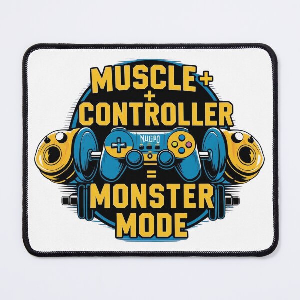 Item preview, Muscles + Controller = Monster Mode | Gamer Gym T-Shirt designed and sold by sigmafit.