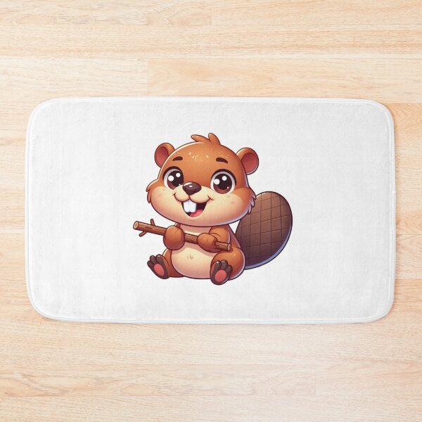 Item preview, Happy Baby Beaver - Cute Woodland Cartoon Animal designed and sold by Confuzz1ed.