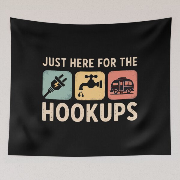 Item preview, funny Im Just Here For The Hookups Camp RV Camper Camping designed and sold by aidenpier.