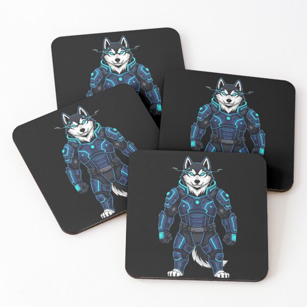Item preview, Futuristic Armored Husky Warrior designed and sold by Color Drift.