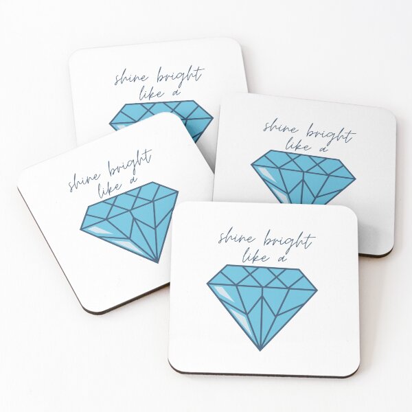 Item preview, ? Shine Bright Like a Diamond Blue Geometric Sticker – Sorority Sisterhood Inspired Positive Quote Decal designed and sold by pihcles.