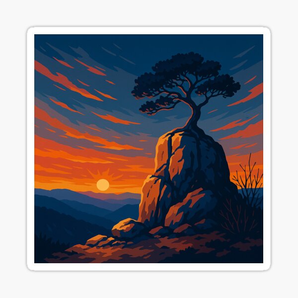 Item preview, A lonely pine tree designed and sold by AchimKos.