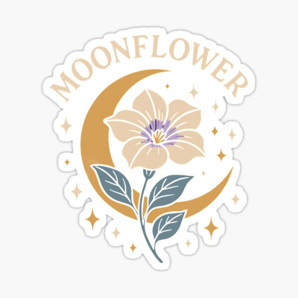 Item preview, Moonflower Magic – Mystical Celestial Flower Art designed and sold by UrszulkaArt.