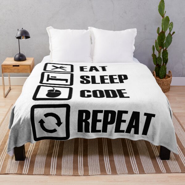 Item preview, Eat Sleep Code Repeat  designed and sold by Hairball-Pets.