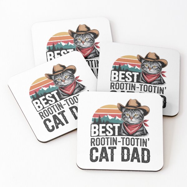 Item preview, Cat Dad Funny Fathers Day Cowboy Rootin Tootin designed and sold by BakeryDozen.