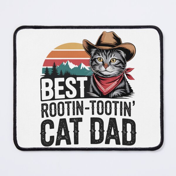 Item preview, Cat Dad Funny Fathers Day Cowboy Rootin Tootin designed and sold by BakeryDozen.