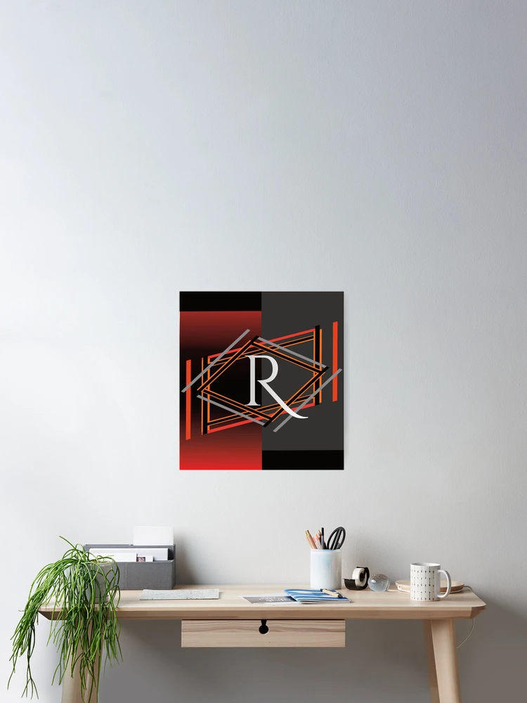 Thumbnail 2 of 3, Poster, Cool Initial Art Design R designed and sold by RGSMOOTHFINGER.