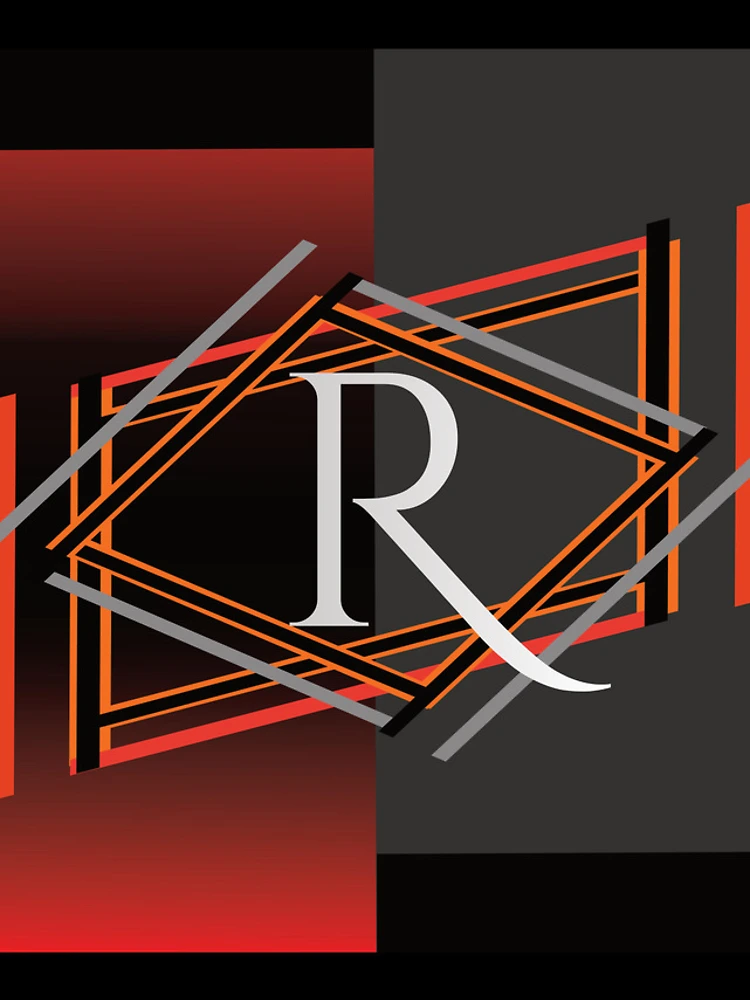 Thumbnail 4 of 4, iPhone Case,  Cool Initial Art Design R designed and sold by RGSMOOTHFINGER.