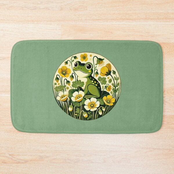 Item preview, Cottagecore Frog in Buttercup Meadow designed and sold by FrictionMaxxing.