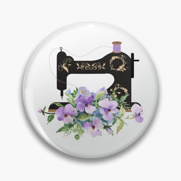 Item preview, Purple Floral Vintage Sewing Machine designed and sold by Harkins-House.