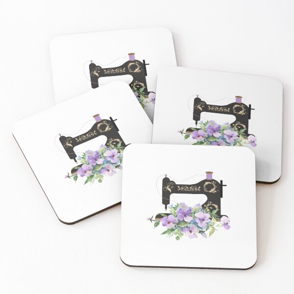 Item preview, Purple Floral Vintage Sewing Machine designed and sold by Harkins-House.