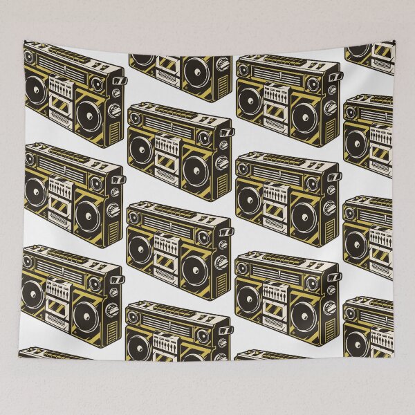 Item preview, Retro Ghetto Blaster Radio illustration designed and sold by PIXEL POP DESIGNS - Beyond the Norm!.