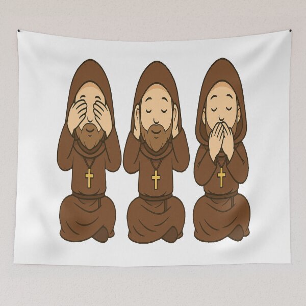 Item preview, Three wise Monks see/hear/speak no evil  designed and sold by JamesDunican.