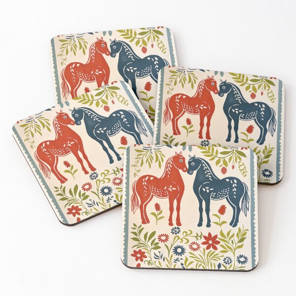 Item preview, Vintage Horses, Floral Horses designed and sold by xiao xuans.