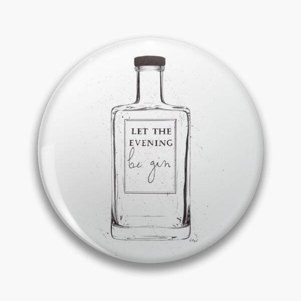 Item preview, Let The Evening Be Gin - Gin Bottle Illustration designed and sold by R Bex.