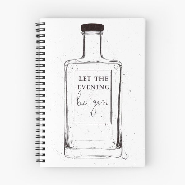 Item preview, Let The Evening Be Gin - Gin Bottle Illustration designed and sold by R Bex.